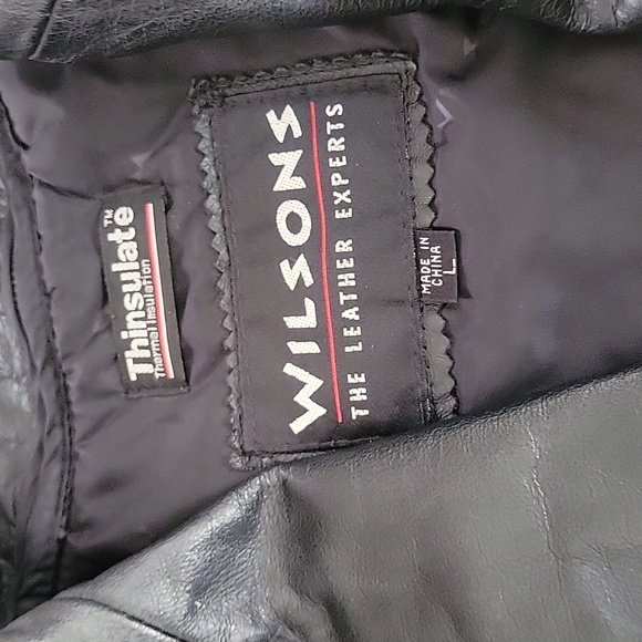 Woman's black leather Wilson's jacket - Picture 2 of 3